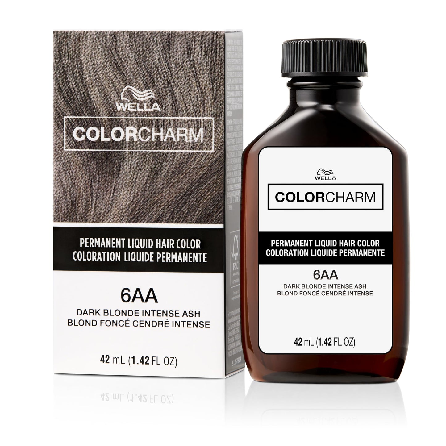 COLORCHARM Permanent Liquid Hair Color | 6AA Ash Blonde | Up to 100% Gray Coverage | 1.42 Fl Oz