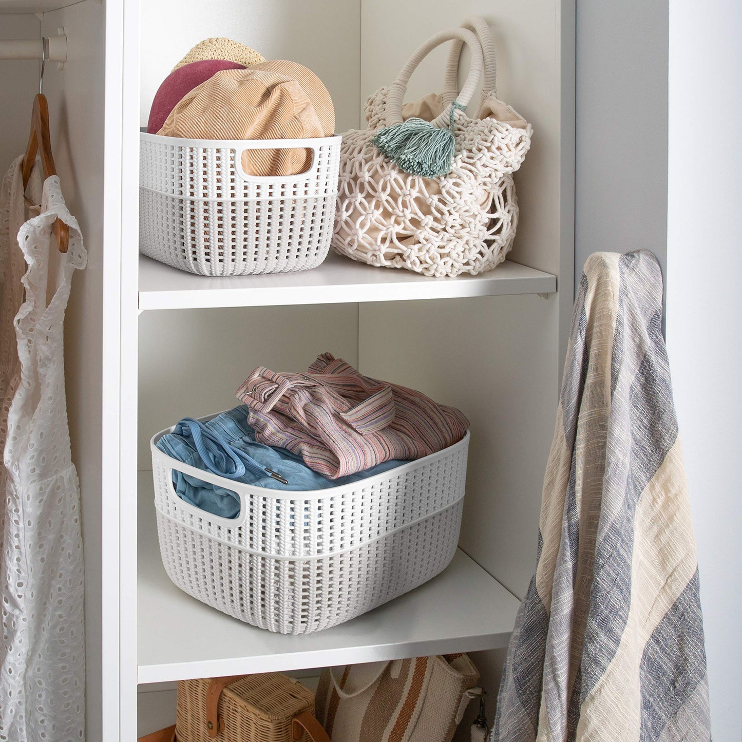 Simplify Medium Storage Basket, Heather Gray (26311-HGray)