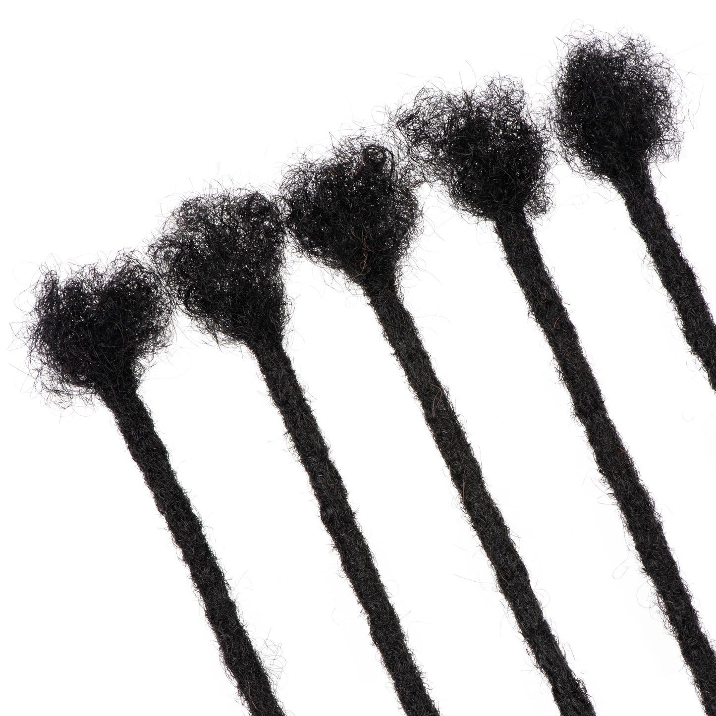 LinkMai 0.2-0.8cm Locs 8-18 I nch 20 Strands 100% Real Human Hair Dreadlock Extensions for Man/Women Permanent Loc Extensions Bundles Can Be Dyed Bleached Curled & Twisted (0.4CM, 1B, 18 INCH)