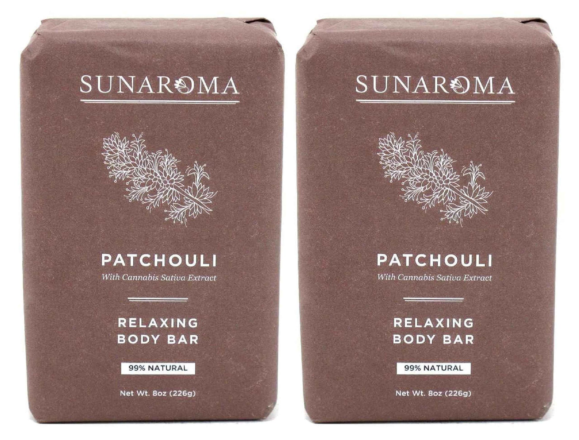 Sunaroma Soap Bar Patchouli 8 Ounce (236ml) (2 Pack)