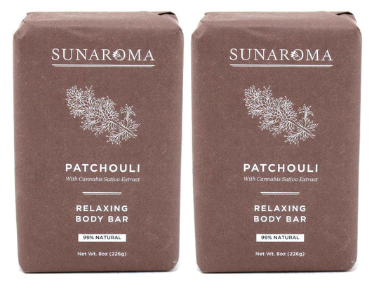Sunaroma Soap Bar Patchouli 8 Ounce (236ml) (2 Pack)
