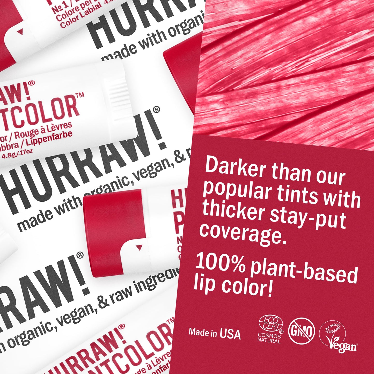 Hurraw! Plantcolor Lip Color Bundle: №1 №2 №3
