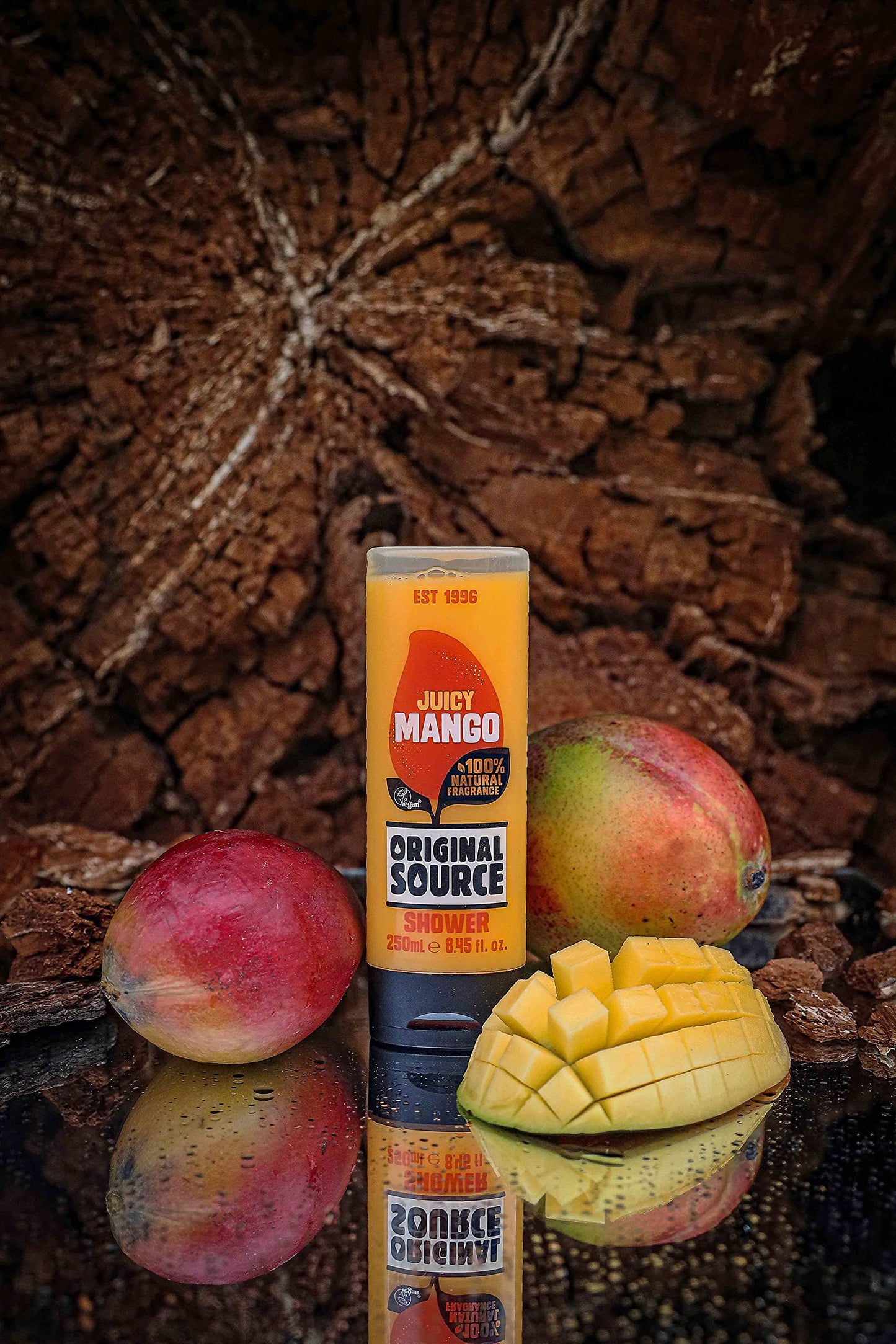 Original Source Mango Shower Gel, 100 Percent Natural Fragrance, Vegan, Cruelty Free, Paraben Free, Bulk Buy, Pack of 6 x 250 ml