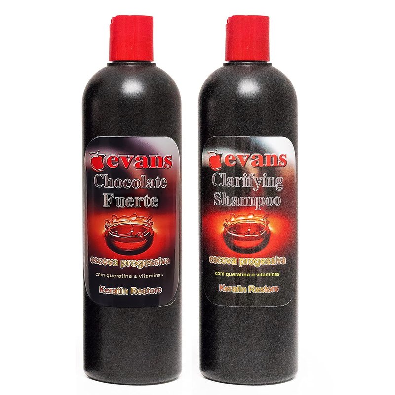 Brazilian Keratin Hair Smoothing Treatment Combo Pack - Blowout Straightening System | 16 fl oz Each