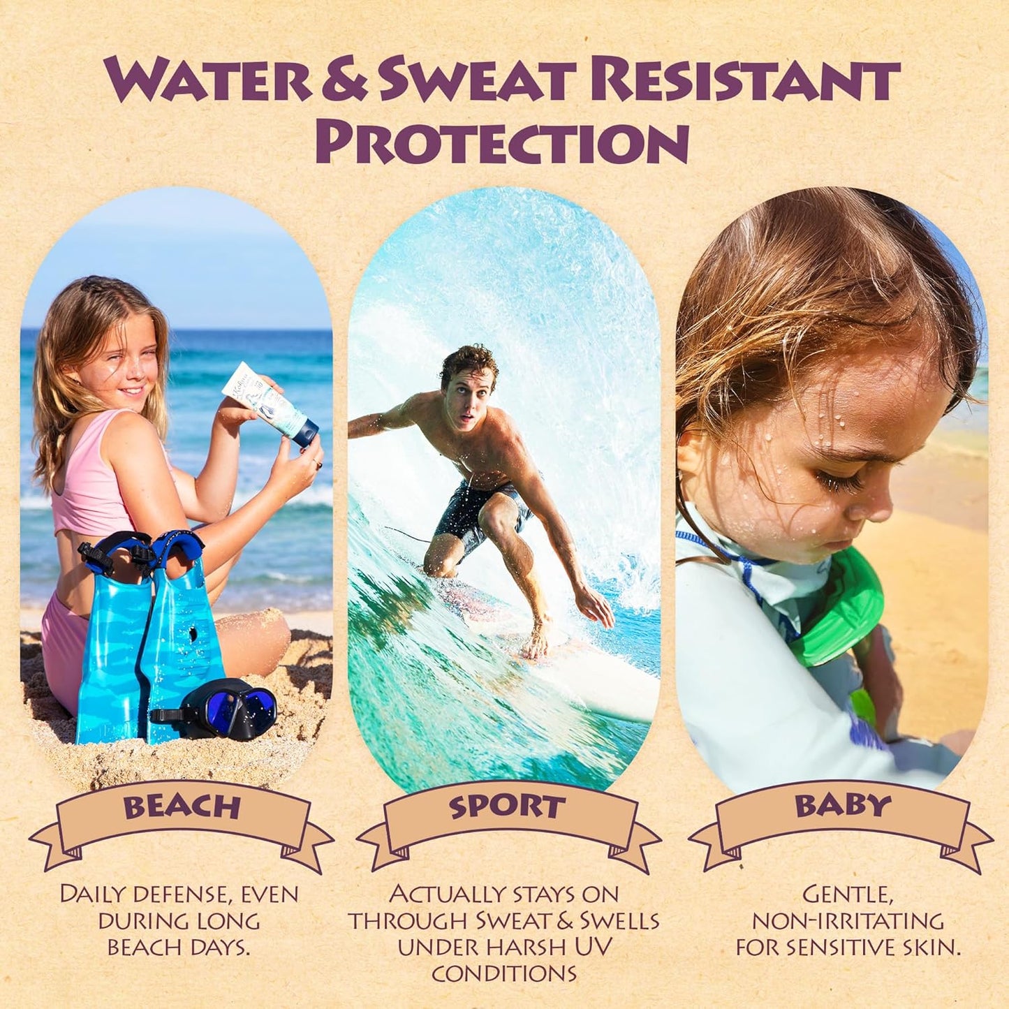 Hawaiian Sunscreen SPF 50 - Reef Safe Mineral Protection | 3 oz | Zinc Oxide | Moisturizing & Water Resistant