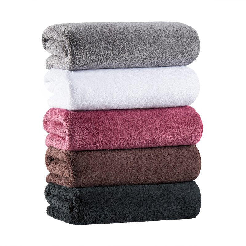 Arkwright Microfiber Coral Fleece Salon Towels - Pack of 10 - Bleach Safe Resistant, Absorbent Hair Drying Towel Set, Perfect for Resort, Hotel, and Spa, 16 x 27 in, Grey
