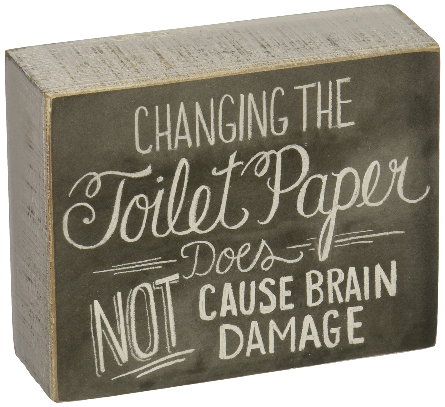 Primitives by Kathy Home-Bathroom Box Sign, 5" x 4", Toilet Paper