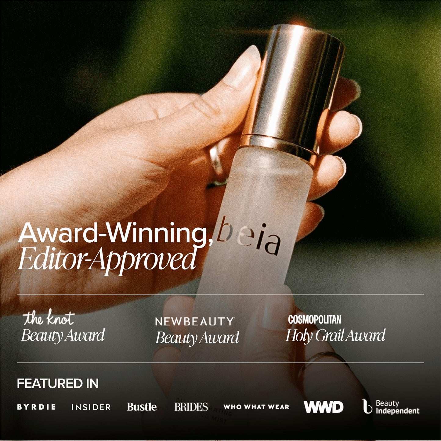 Beia Setting Spray with Hyaluronic Acid for Sensitive Skin - Hydrating Face Mist for Early Morning & Post Shower Glow - Moisturizing Finishing Spray for Makeup - Non Comedogenic Travel Size 1.7 Fl Oz