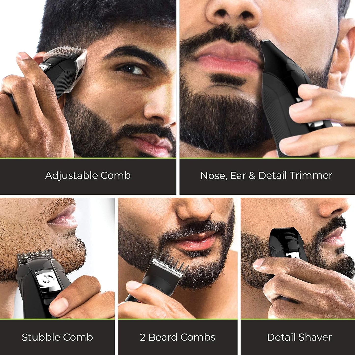 Remington All-in-One Grooming Kit - Lithium Powered 8-Piece Set for Men | Trimmer, Shaver, Clippers, Combs - Black