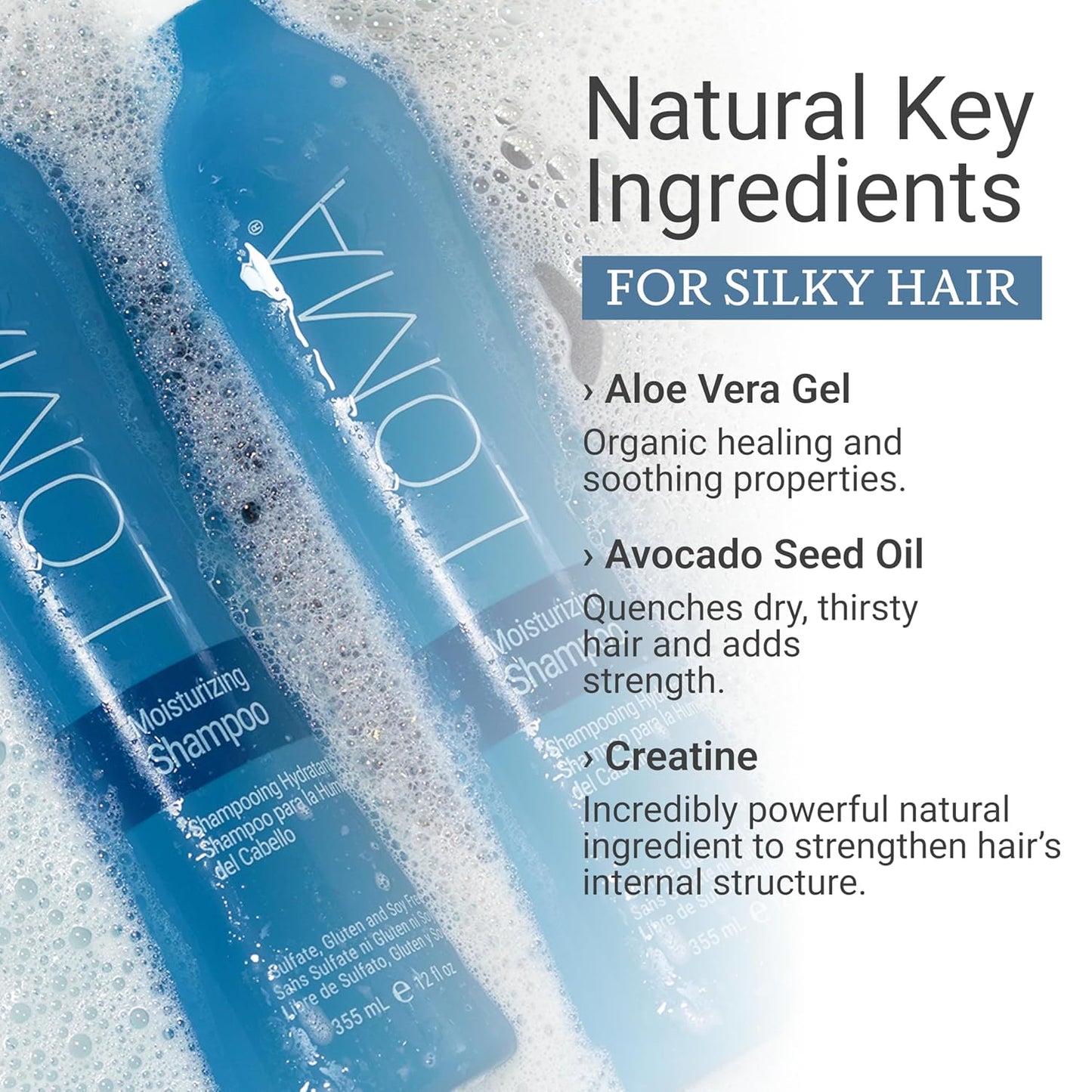 Loma Moisturizing Shampoo - Hydrating Formula for Soft, Healthy Hair | 12 oz