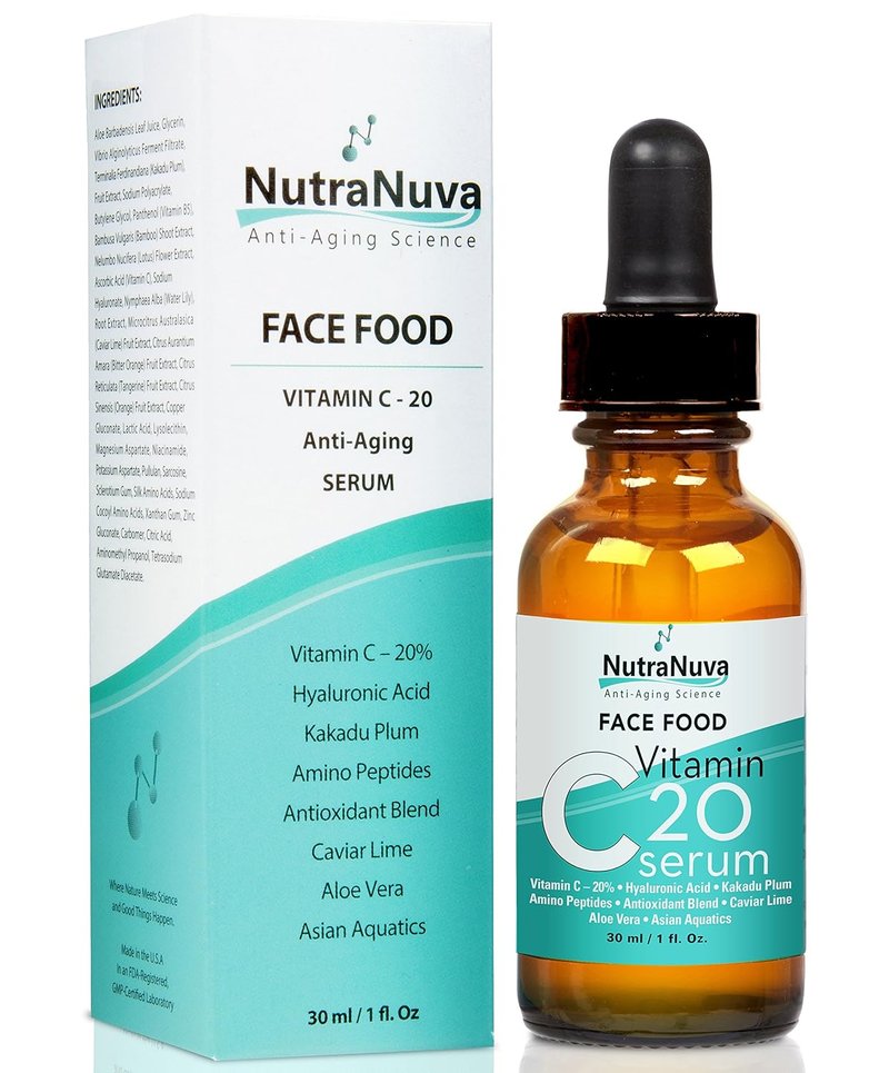 Vitamin C Serum - Anti-Aging 20% Complex with Hyaluronic Acid & Peptides | Vegan Formula, 1 fl. Oz