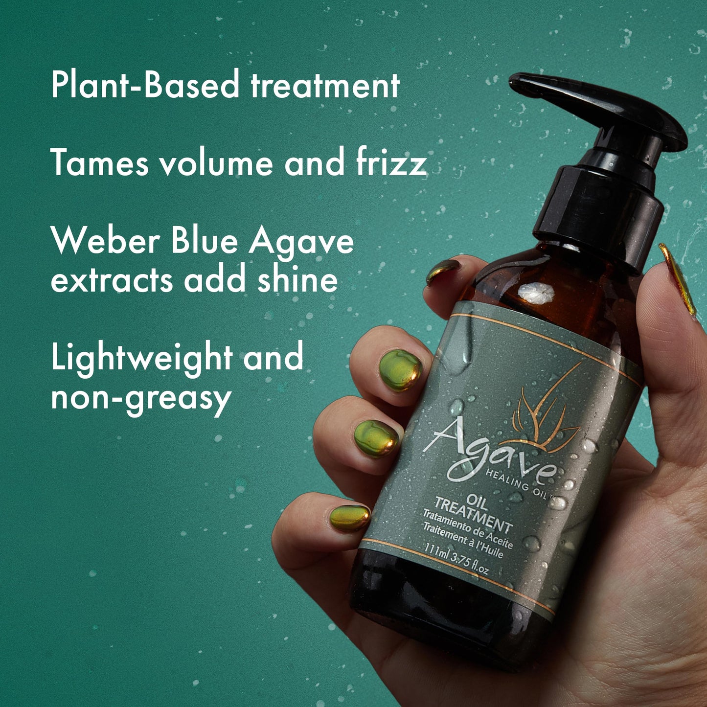 Agave Healing Oil Treatment Hydrating & Smoothing Hair Oil for Frizz Control & Shine 3.75 fl oz