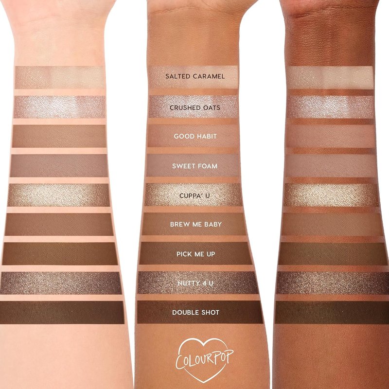 ColourPop Deja Brew Eyeshadow Palette - Cool-Toned Nude Eye Makeup with High-Pigment Finishes | 0.3 oz