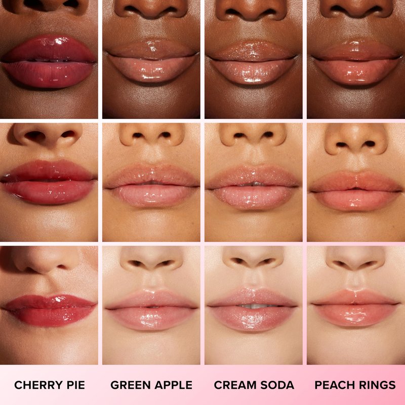 Too Faced Kissing Jelly Lip Oil + Gloss | Hydrating Lip Serum Treatment with Jojoba Oil for Instant Moisture and Glossy Shine, 0.15 Fl Oz, Cream Soda