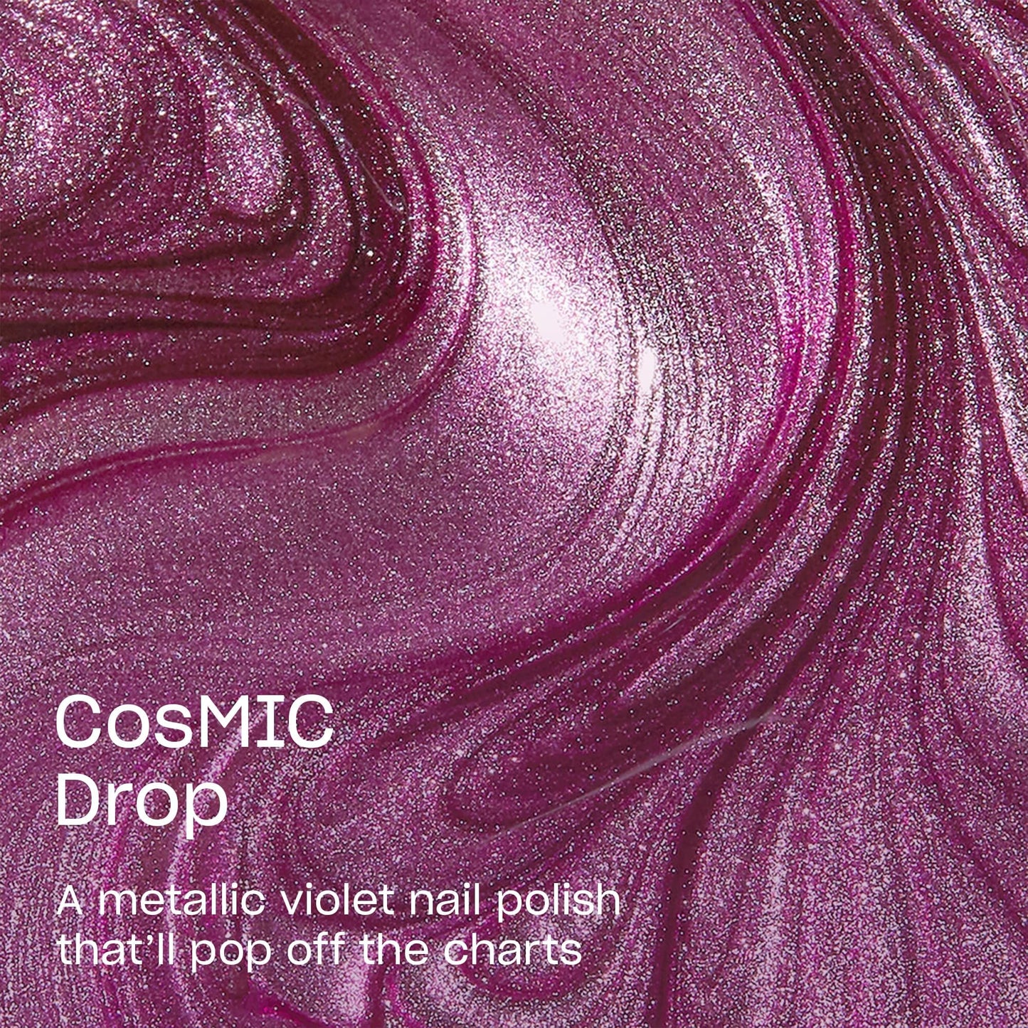 OPI Nail Lacquer CosMIC Drop | Opaque Dark Pink Metallic Chip Resistant Nail Polish | Metallic Mega Mix Collection