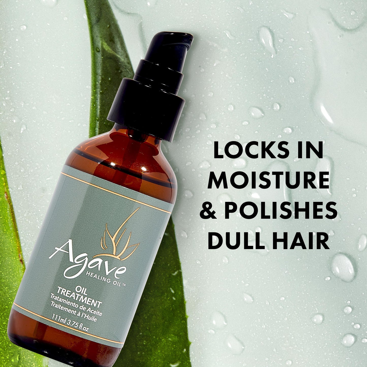 Agave Healing Oil Treatment Hydrating & Smoothing Hair Oil for Frizz Control & Shine 3.75 fl oz