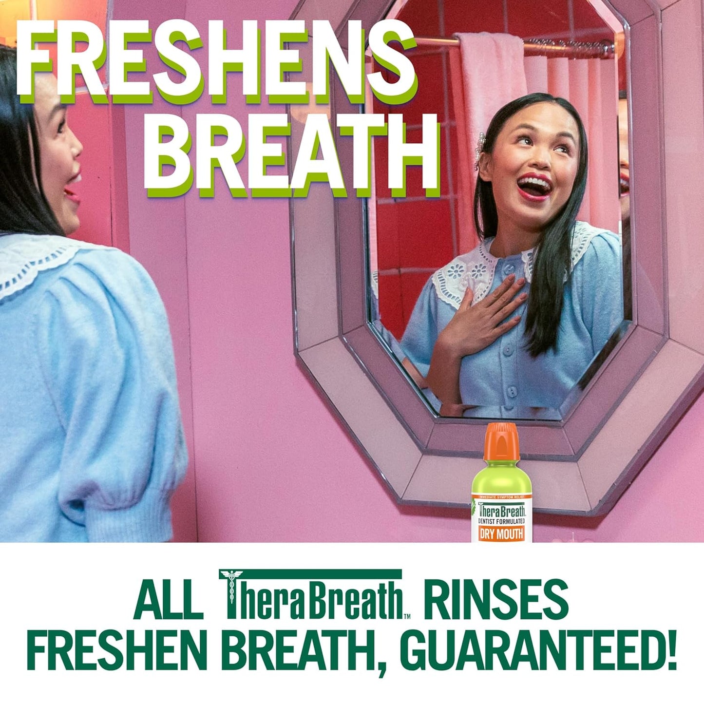TheraBreath Dry Mouth Oral Rinse - Tingling Mint Flavor | Dentist-Formulated, 16 Fl Oz (2-Pack)