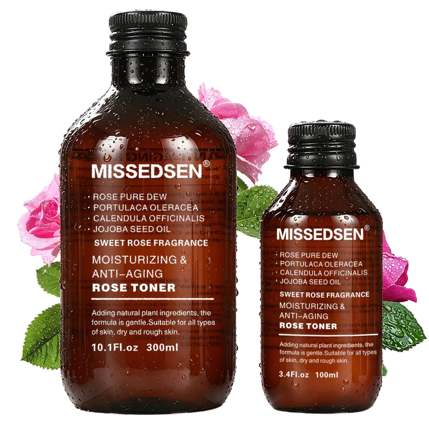 MISSEDSEN Rose Water Face Toner, Moisturizing & Anti-Aging for All Skin Types (13.5Fl oz)