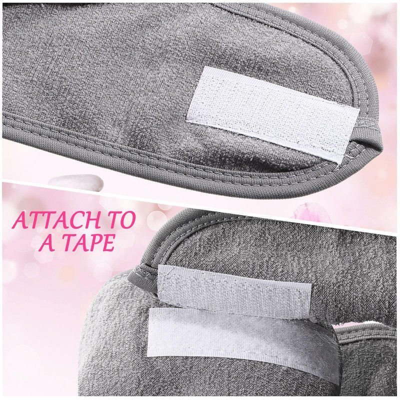 Hoteam 24 Pcs Spa Facial Spa Headband Bulk Skincare Headband Adjustable Face Wash with Tape Terry Cloth Stretch for Make Up Washing Face Shower Facial Mask Yoga