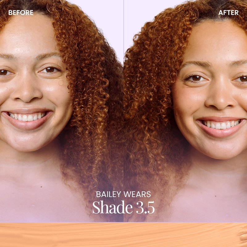 Naked Sundays BeautyScreen Peptide Foundation Tint - SPF 50 Tinted Sunscreen & Skincare Makeup with Zinc Oxide, Niacinamide - Lightweight Natural Coverage, 3.5 Light Medium Cool, 1.01 Oz