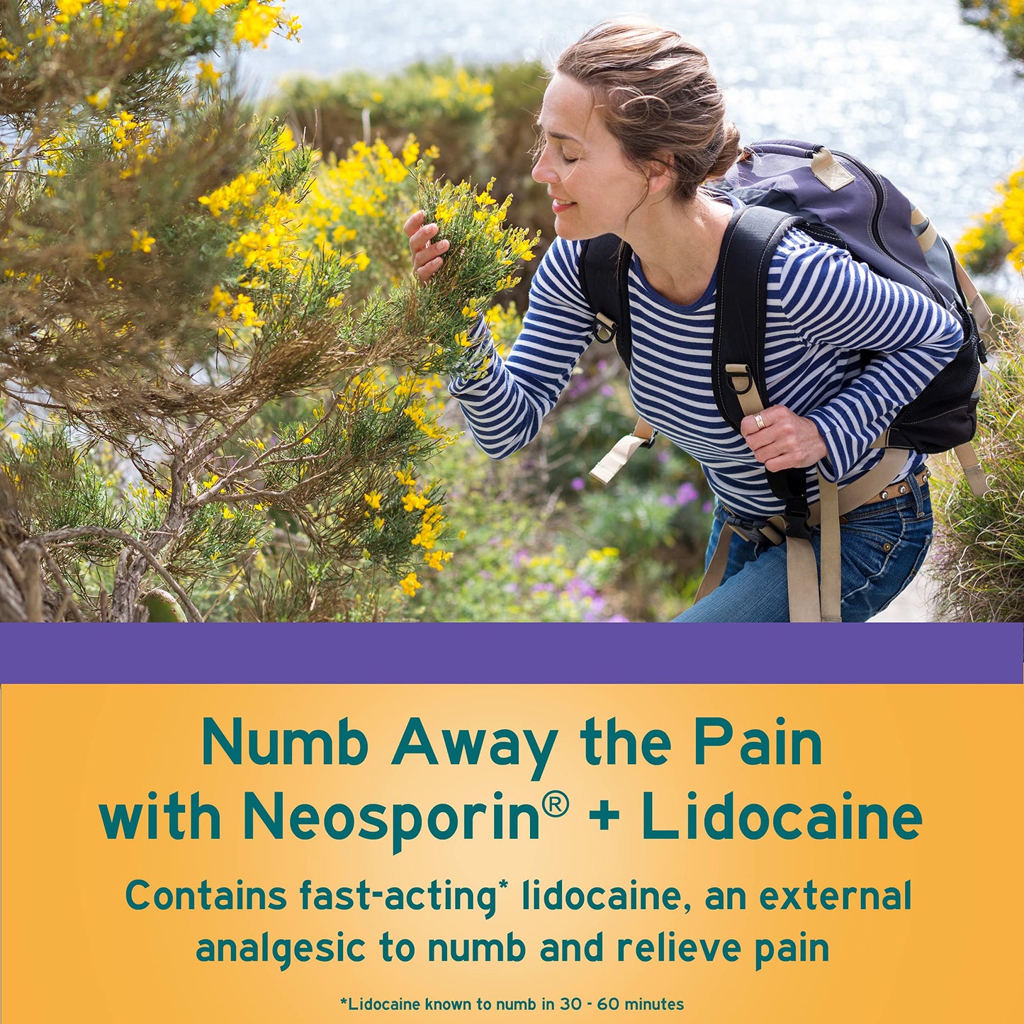 Neosporin + Lidocaine First Aid Triple Antibiotic Ointment, Fast-Acting, Maximum Strength Topical Pain Relief, 24-Hour Infection Protection that Numbs Away the Pain for Minor Wound Care, 0.5 oz