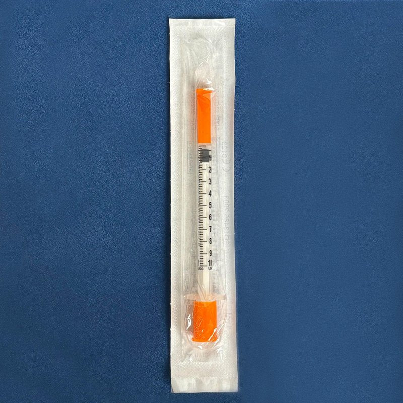 U-100 1cc Syringes with Needle 31G 5/16 inch (8mm),Individual Pack of 36