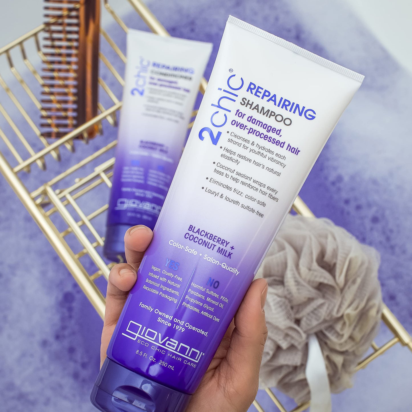 GIOVANNI 2chic Ultra-Repairing Shampoo & Conditioner Set, 24 oz Each