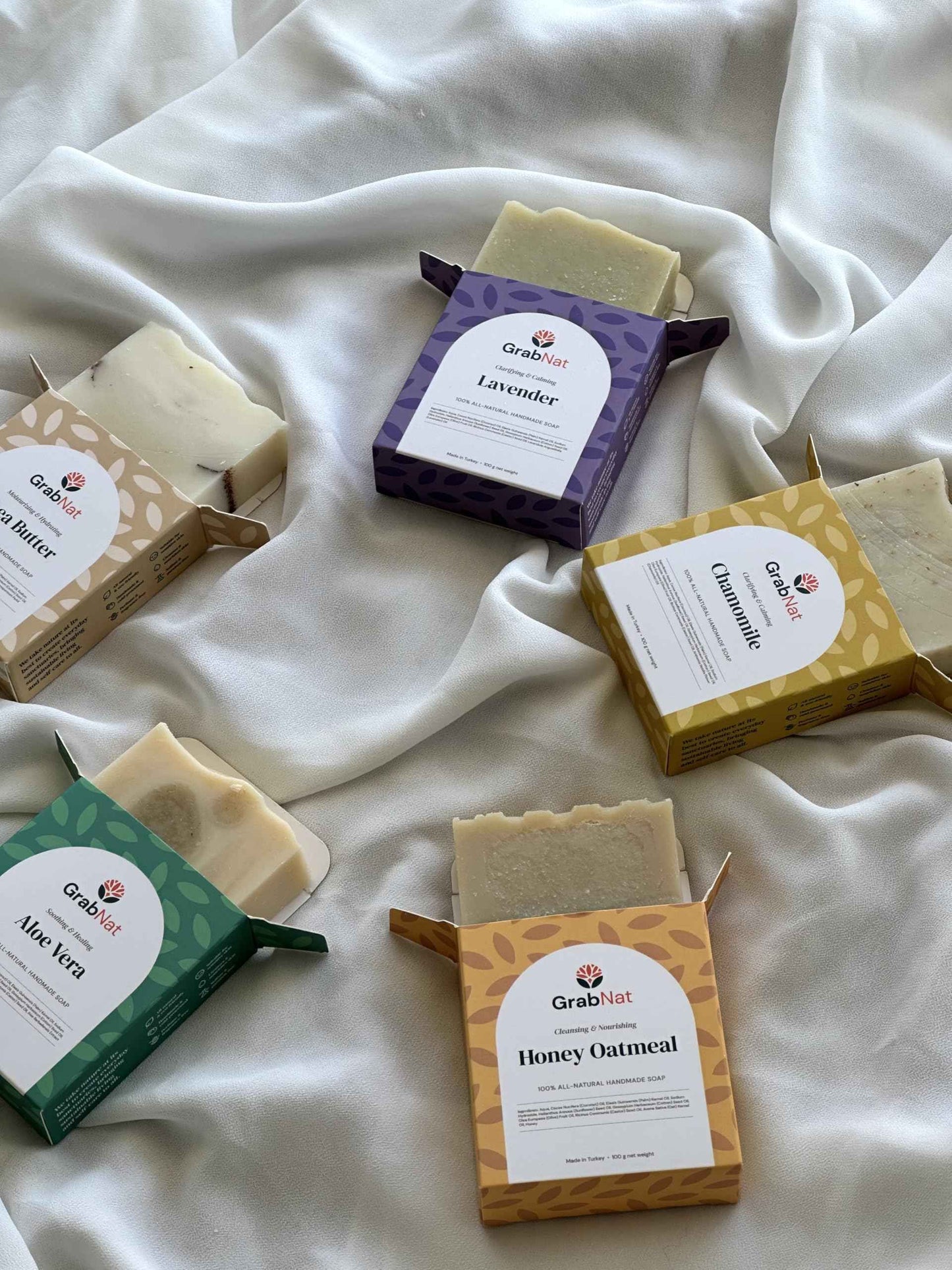4-Pack Chamomile Soap | Handmade, All-Natural, Cold-Processed, Plant-Based | Infused with Chamomile | Soothing Cleanse for Face & Body, Suitable for All Skin Types, Men & Women(4 x100grams/4 x 3.5oz)