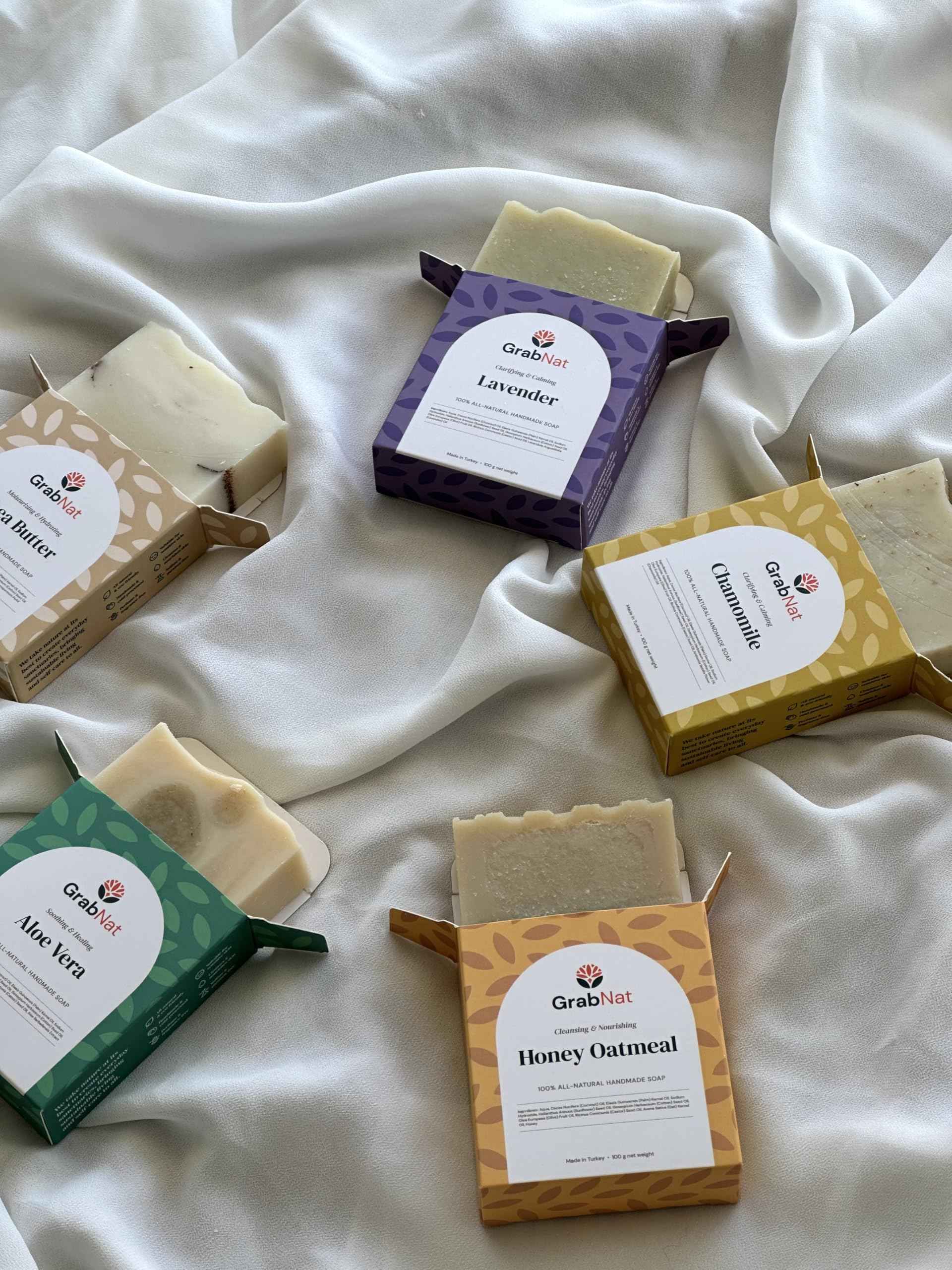 4-Pack Chamomile Soap | Handmade, All-Natural, Cold-Processed, Plant-Based | Infused with Chamomile | Soothing Cleanse for Face & Body, Suitable for All Skin Types, Men & Women(4 x100grams/4 x 3.5oz)
