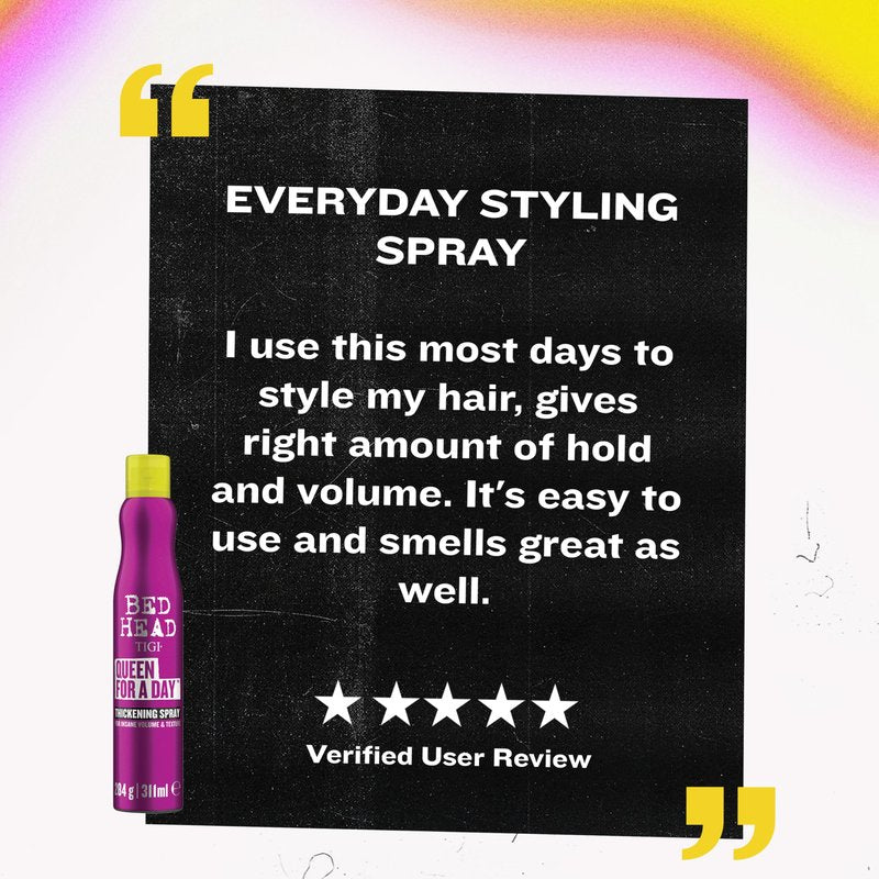 TIGI Bed Head Volumizing Hair Spray, Queen For A Day, for Thickening and Texturizing Fine Hair, 10.5 oz