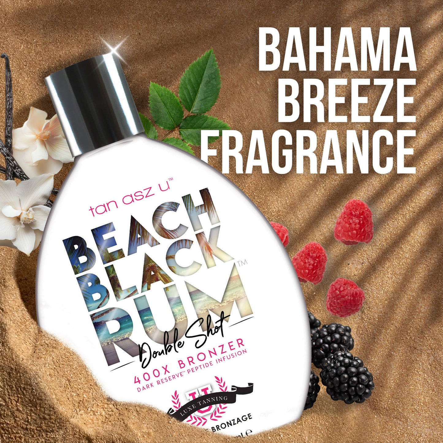 Tan Asz U Beach Black Rum 400X Bronzer Indoor Tanning Lotion, 13.5 Fl Oz