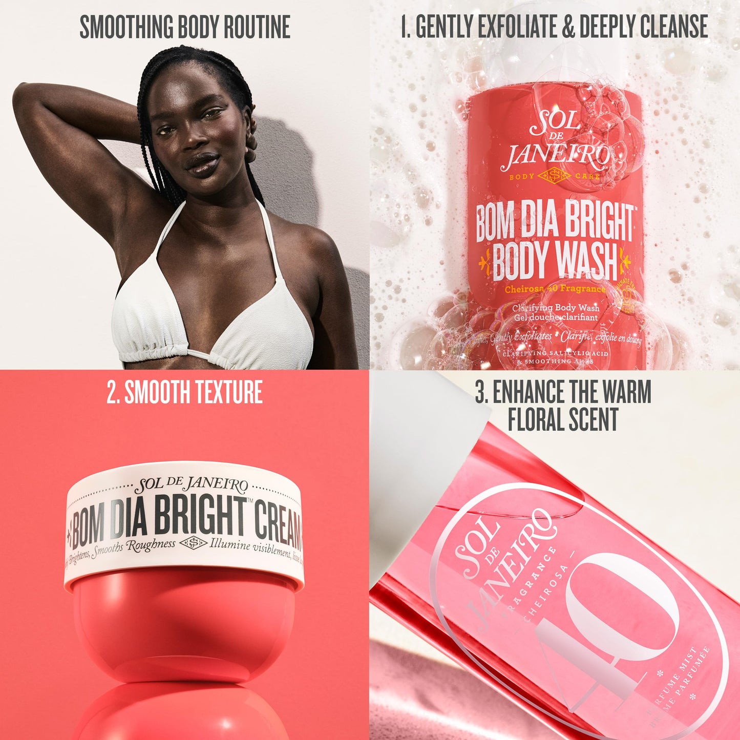 Sol de Janeiro Visibly Brightening and Smoothing Bom Dia AHA Body Cream Travel Size 75mL/2.5 fl oz.