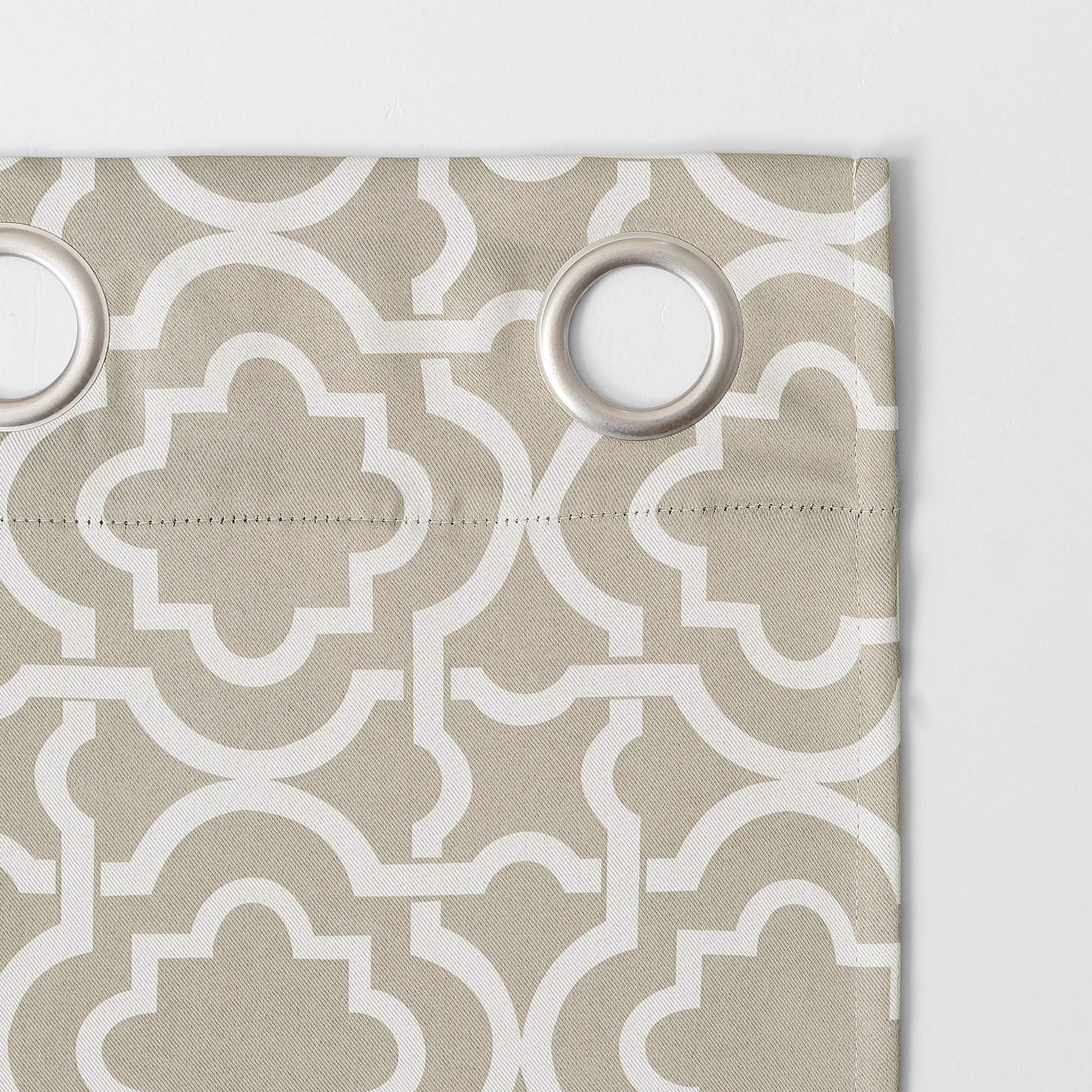 Sun Zero Barnett Trellis Blackout Grommet Curtain Panel, 40" x 84", Taupe