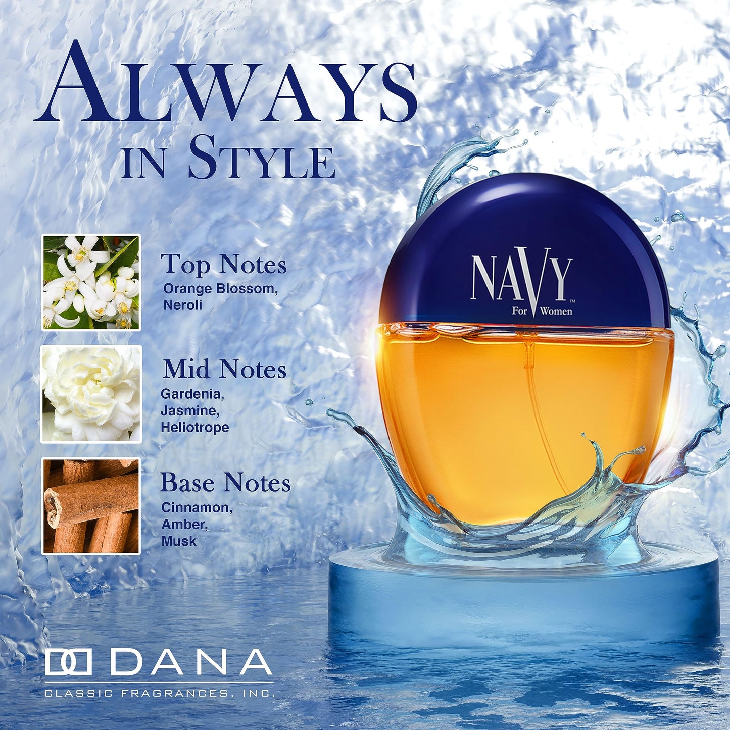 Dana Navy Cologne Spray for Women, 1.5 Ounce
