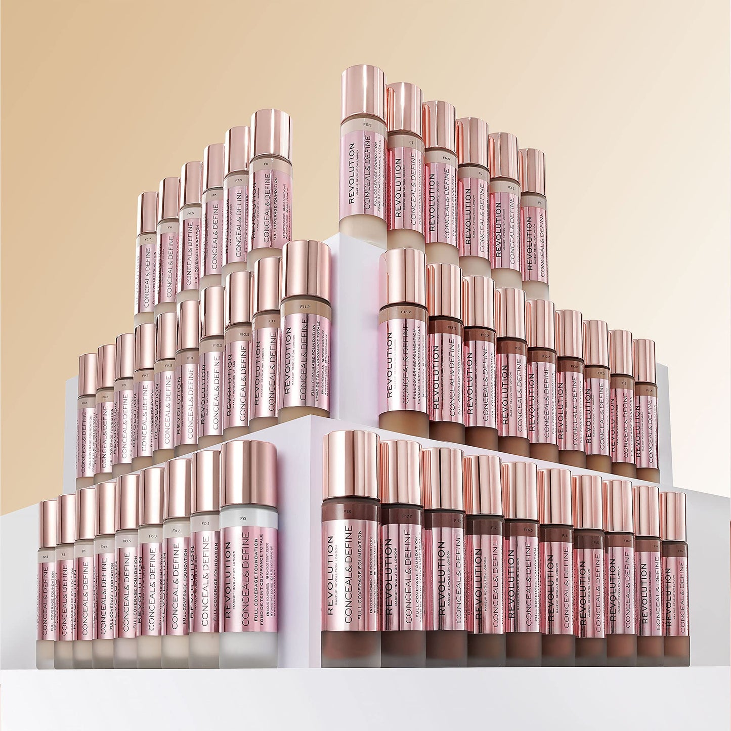 Makeup Revolution Conceal and Define Foundation, Full Coverage & Matte Finish, F9.2 for Medium Skin Tones, Vegan & Cruelty-Free, 0.7 Fl Oz