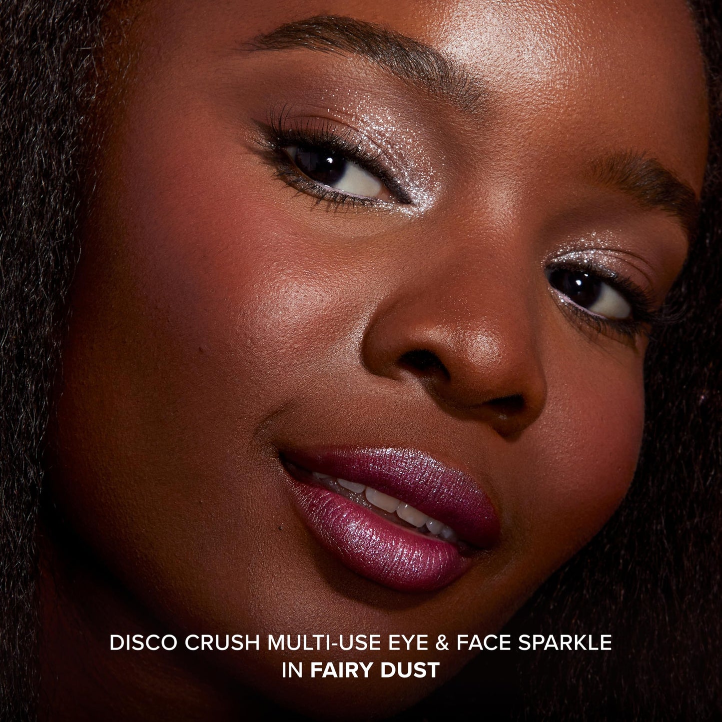 Too Faced Disco Crush High Shine Glitter Multi-Use Eye + Face Sparkle | Creamy, Iridescent, Multichrome Face & Eyeshadow Glitter, 0.05 Ounce, Fairy Dust