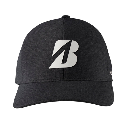 Bridgestone Golf Standard Tour B Delta Fitted Cap, Melange Charcoal, S/M