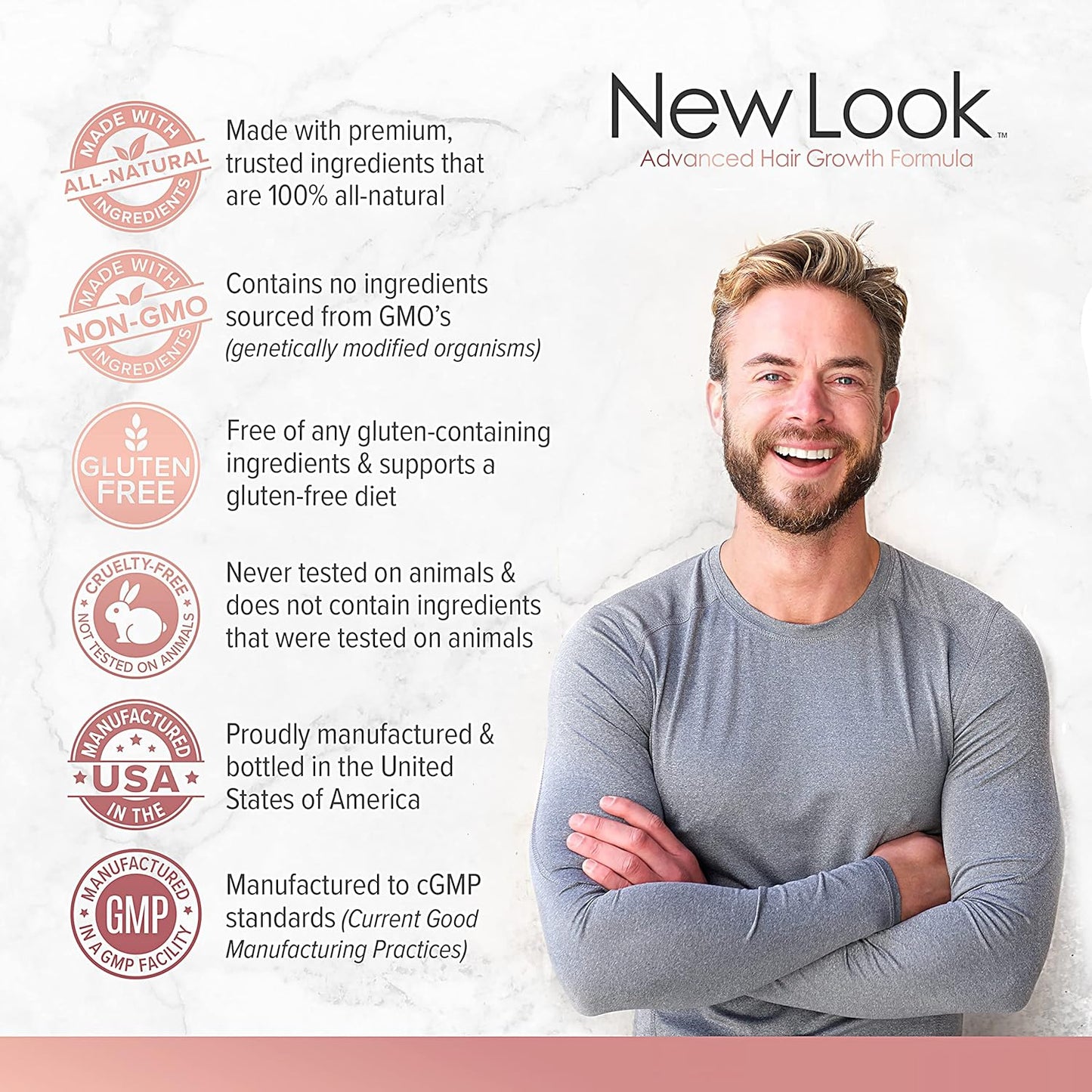 Hair Growth Support Vitamins for Men & Women - Clinical Strength Biotin Supplement for Thicker, Fuller Hair | 60 Capsules
