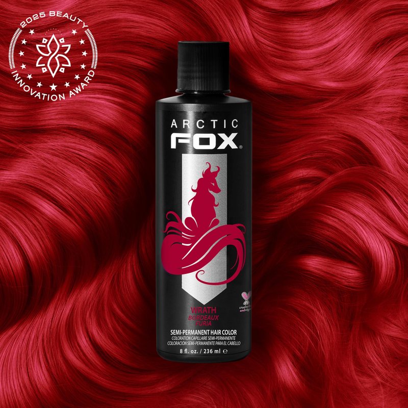 Arctic Fox Semi-Permanent Hair Dye, Vegan & Cruelty-Free, Conditioning, Ammonia-Free, Peroxide-Free, Vibrant Red Color, WRATH, 8 Fl Oz (Pack of 2)