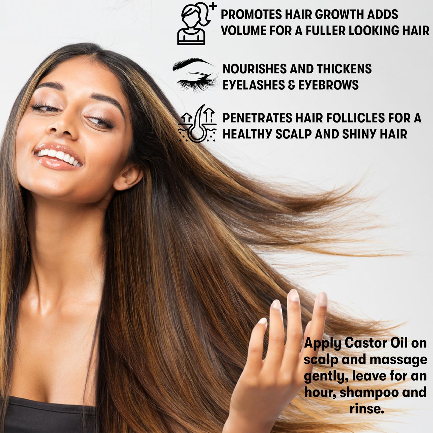 UsPureOrganics Premium Organic Castor Oil Cold Pressed Unrefined For Skin Scalp Hair Growth Eyelashes & Eyebrows, Therapeutic & Detox. Hexane & Chemicals Free 16Oz