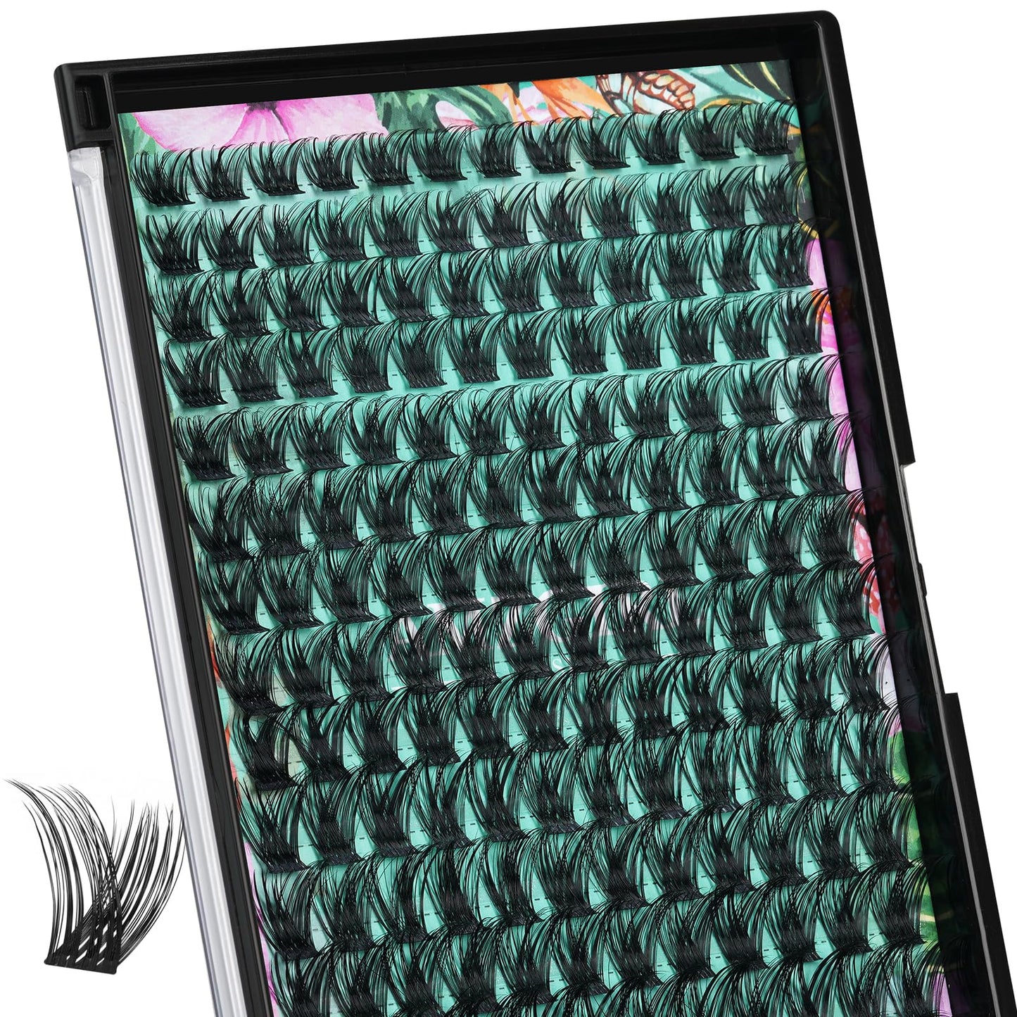 Lash Clusters Wet Look 168Pcs Eyelash Cluster Ultra-Thin Lash Band Eyelashes Extensions Spiky Anime Wide Span Lashes(Okra,C-Mix10-18mm)