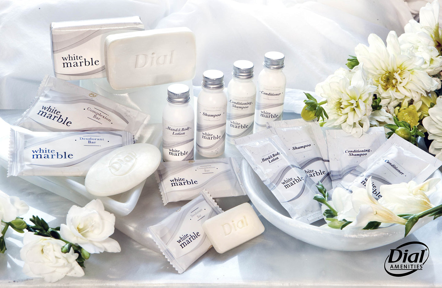Dial Deodorant Hotel bar soap - Travel Size Body Moisturizing Bath Soaps Wrapped Sachets for Hotels, Rentals, Camping, Guest Room, Charity Pack Mild & Fresh Scent 50 White Bars Per Case # 1 1/2 Small