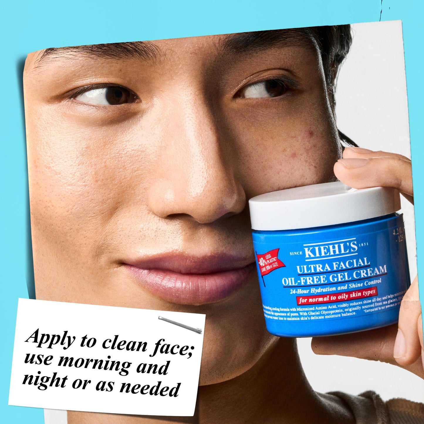 Kiehl's Ultra Facial Oil-Free Moisturizer, Shine-Reducing Gel Cream for Oily to Normal Skin, Hydrates Skin for 24 Hours, Visibly Minimizes Pores, Non-comedogenic, Fragrance-free - 0.95 fl oz