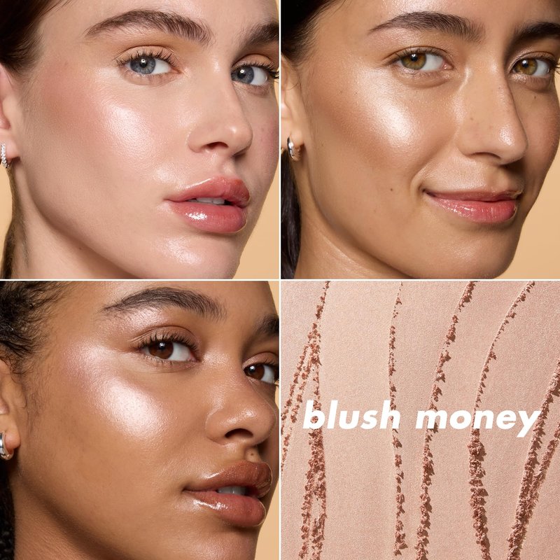 e.l.f. Halo Glow Silky Powder Highlighter, Long-Lasting Luminous Face Finish, Cake-Resistant With Micro-Shimmer, Vegan & Cruelty-Free, Blush Money
