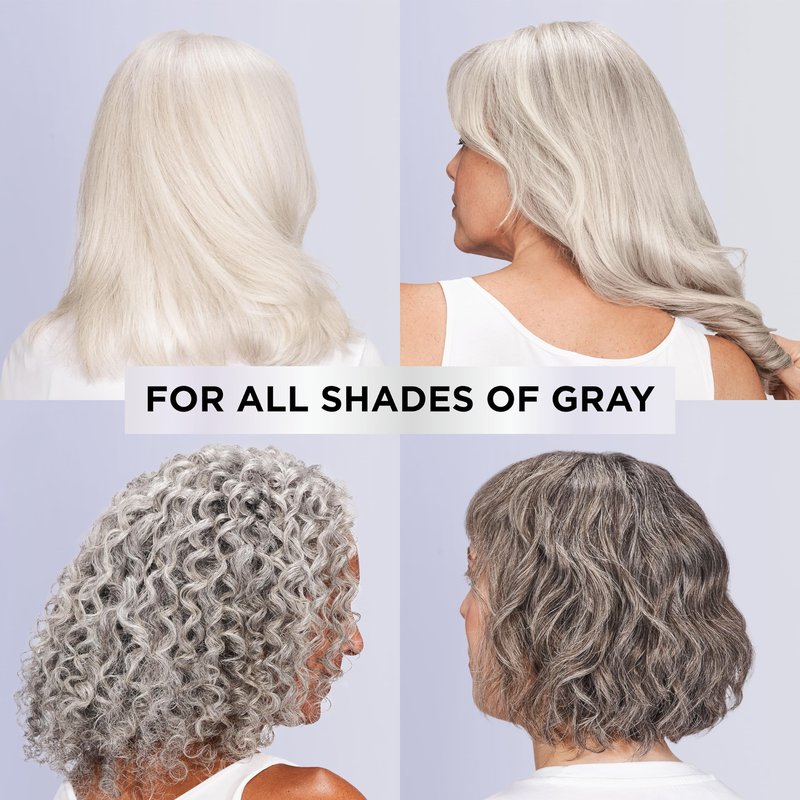 L'Oreal Paris EverPure Brightening and Nourishing Shampoo for Gray Hair, Sulfate-Free Vegan Formula with Peptides, 8.5 Fl Oz