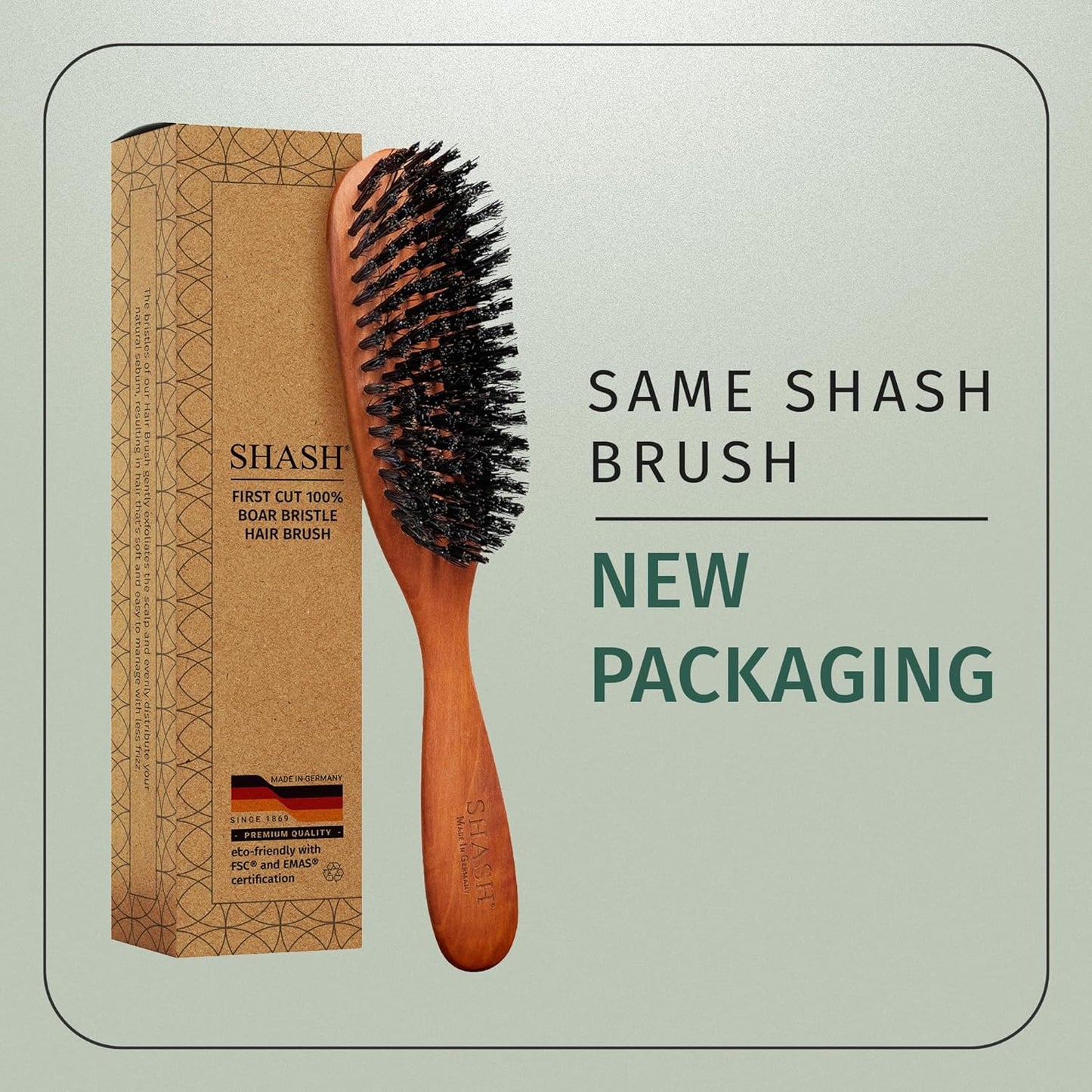 Classic German Boar Bristle Hair Brush - Conditions Hair, Improves Texture | Fine to Normal Hair