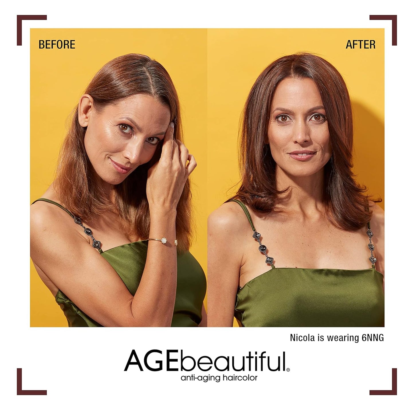AGE Beautiful Permanent Hair Color Cream - 100% Gray Coverage, Anti-Aging Biotin Formula for Thicker, Fuller Hair | Professional Salon Quality