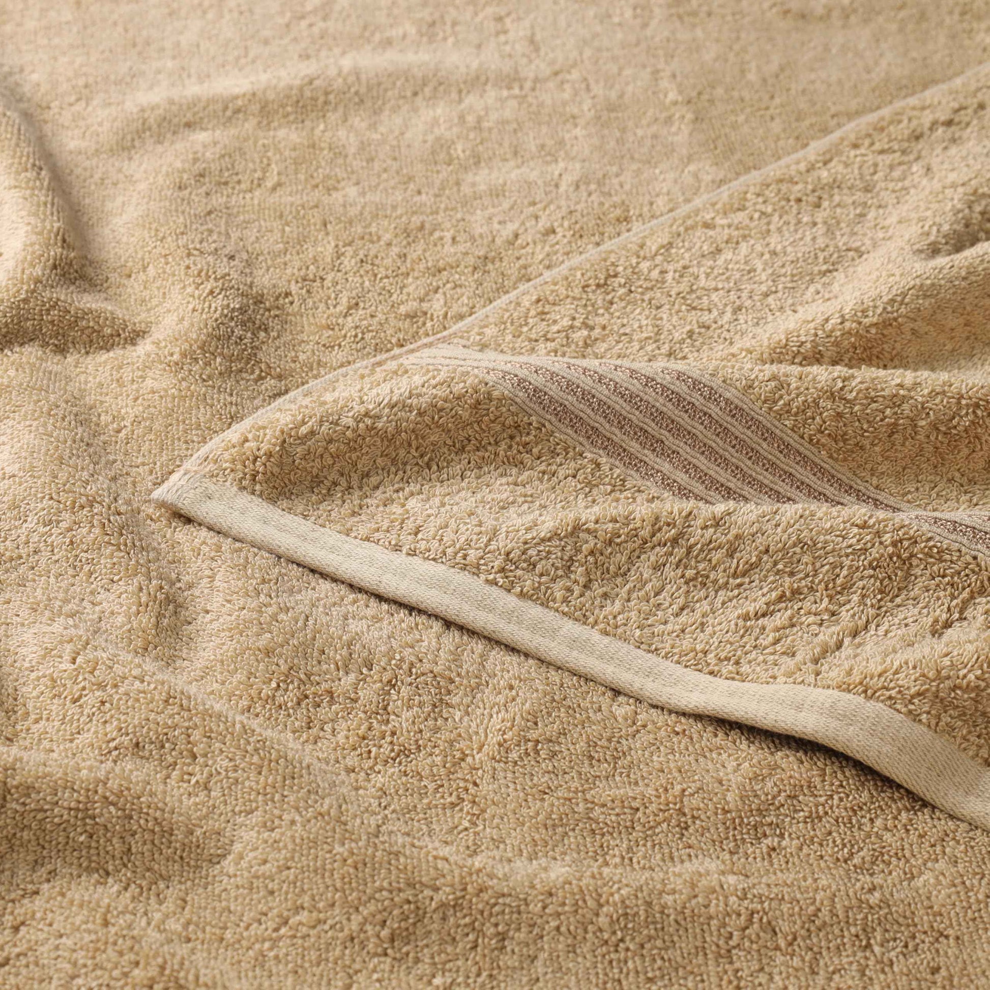 Superior 100% Long Staple Combed Cotton Face Towels, 10 Piece, Toast