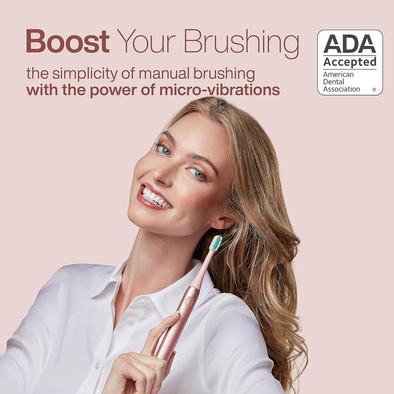 Aquasonic Icon Toothbrush & Water Flosser Bundle - Blush Color, Advanced Oral Care Set