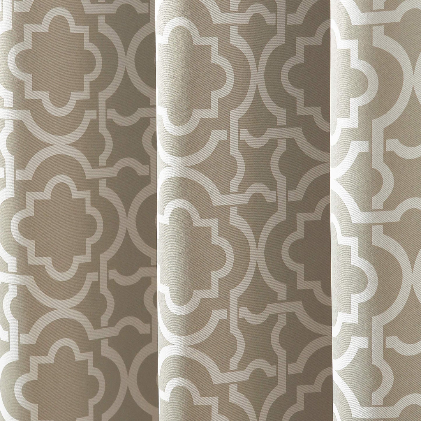 Sun Zero Barnett Trellis Blackout Grommet Curtain Panel, 40" x 84", Taupe